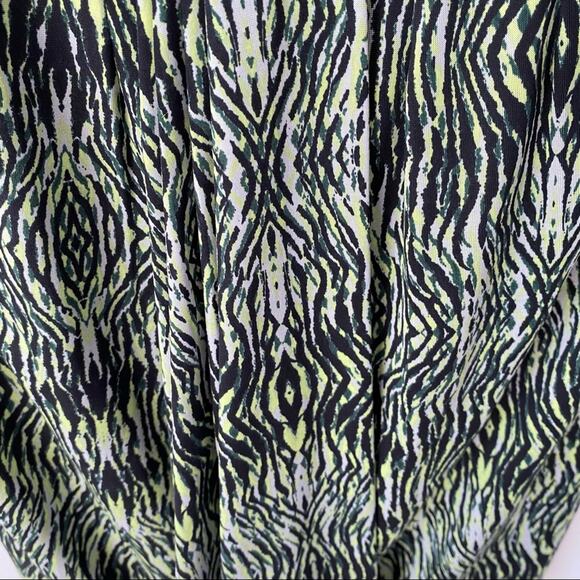T Bags Green Print Mini Dress small - Picture 3 of 7